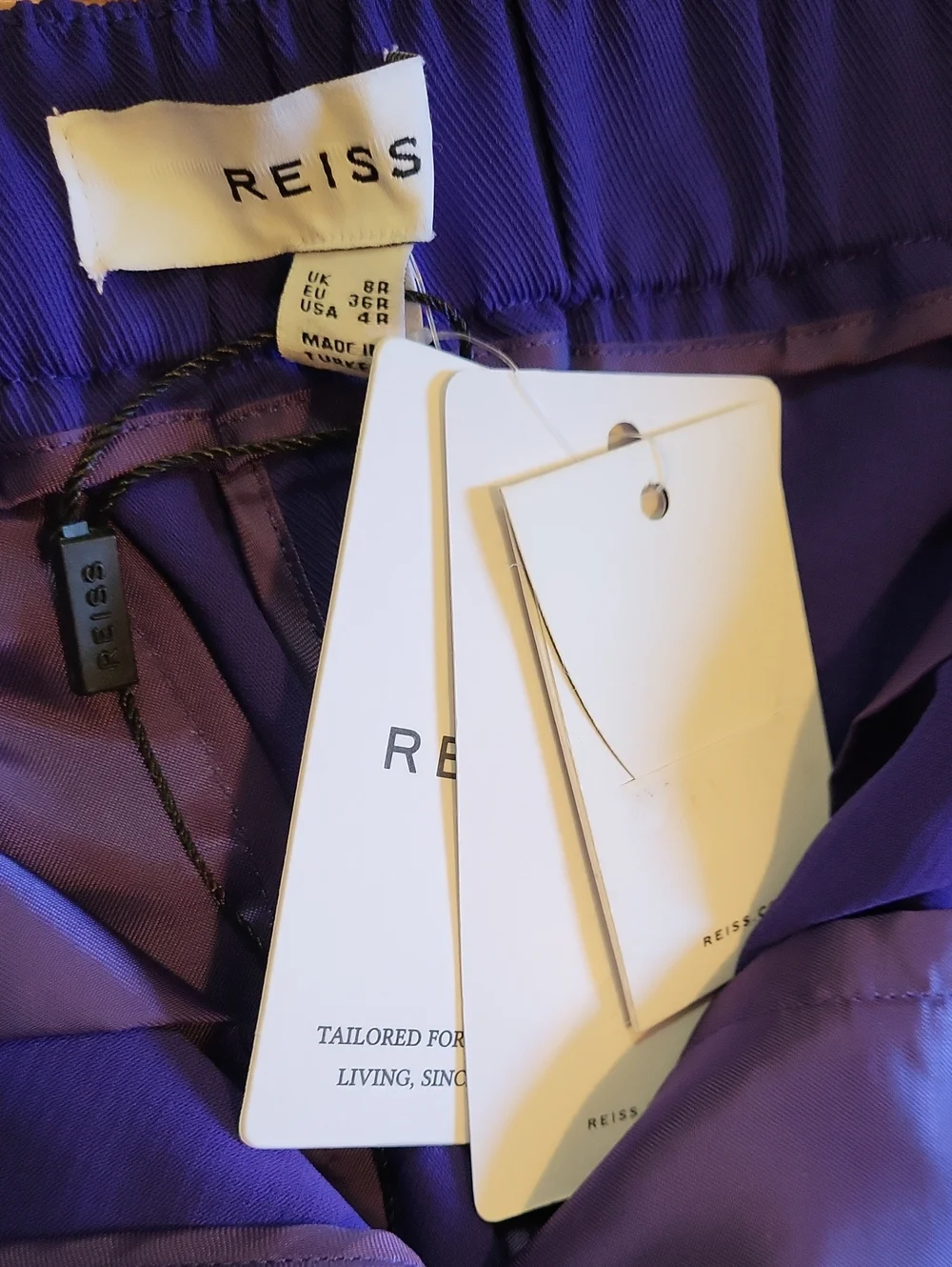 NWT REISS Aleah Elasticated Waist Wide Leg Pants Sz 4